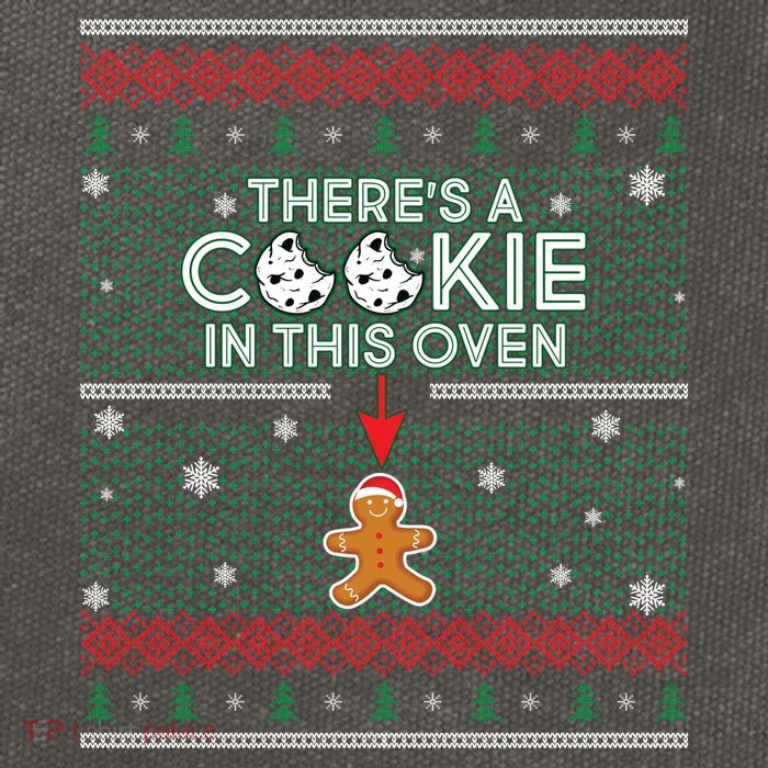 There's A Cookie In This Oven Ugly Christmas Sweater Cotton Canvas Backpack