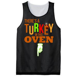 There's A Turkey In This Oven Mesh Reversible Basketball Jersey Tank