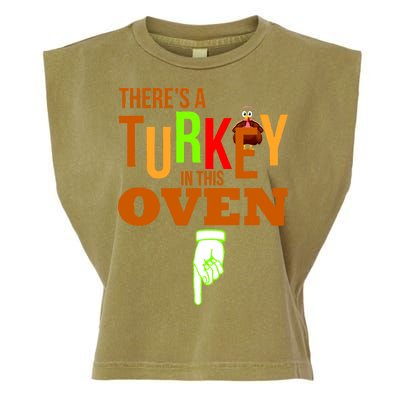 There's A Turkey In This Oven Garment-Dyed Women's Muscle Tee