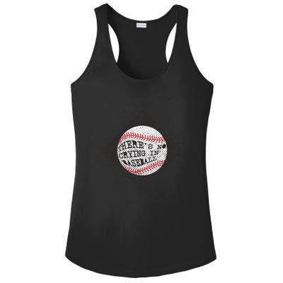 There's No Crying In Baseball Ladies PosiCharge Competitor Racerback Tank