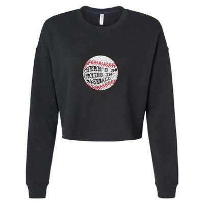 There's No Crying In Baseball Cropped Pullover Crew