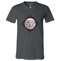 There's No Crying In Baseball V-Neck T-Shirt