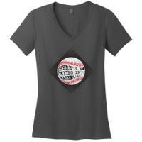 There's No Crying In Baseball Women's V-Neck T-Shirt