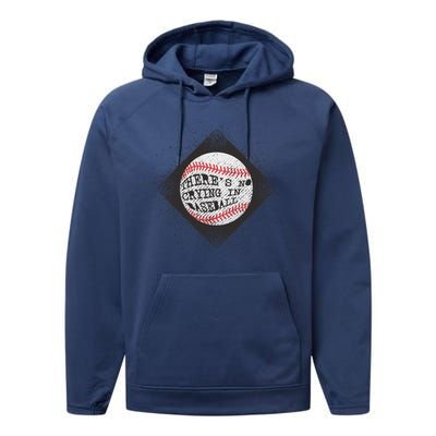 There's No Crying In Baseball Performance Fleece Hoodie