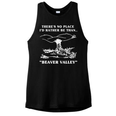 There's No Place I'd Rather Be Than Beaver Valley Ladies PosiCharge Tri-Blend Wicking Tank