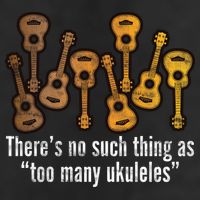 There's No Such Things As To Many Ukuleles Garment-Dyed Fleece Hoodie