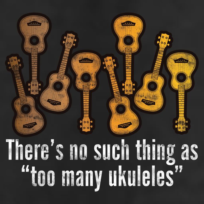 There's No Such Things As To Many Ukuleles Garment-Dyed Fleece Hoodie