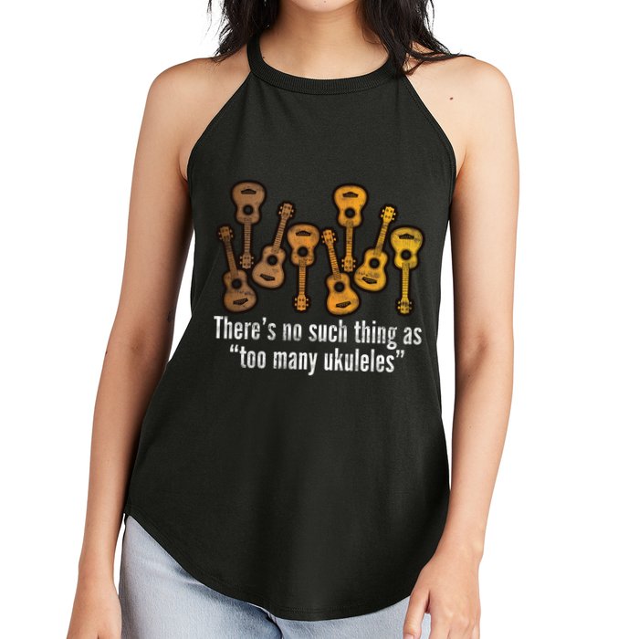 There's No Such Things As To Many Ukuleles Women's Perfect Tri Rocker Tank