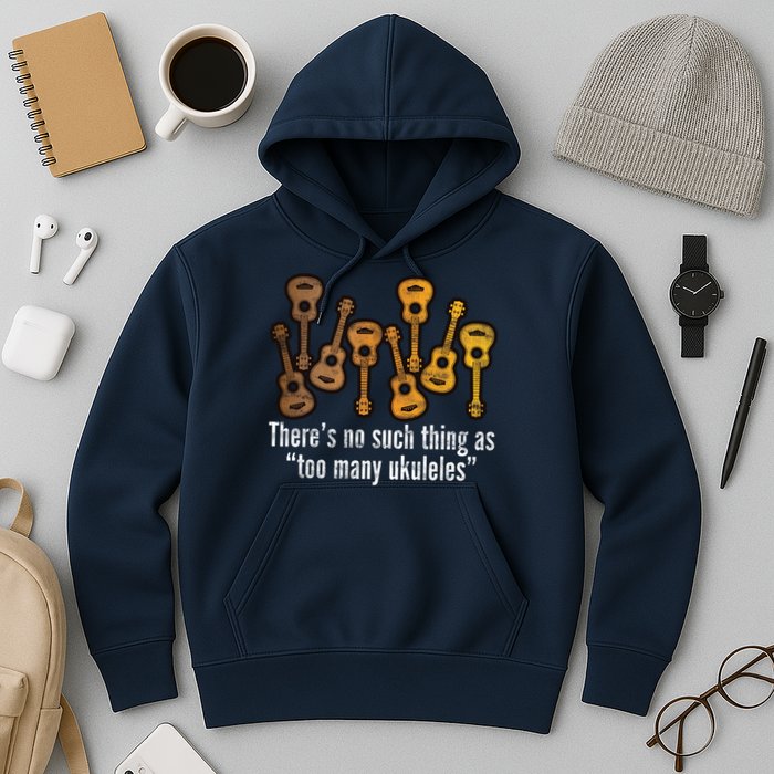 There's No Such Things As To Many Ukuleles Hoodie