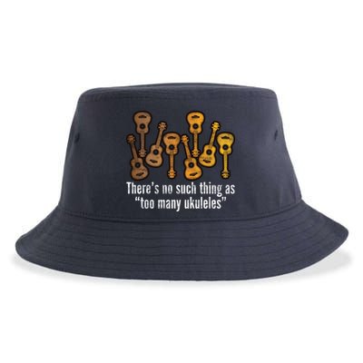 There's No Such Things As To Many Ukuleles Sustainable Bucket Hat
