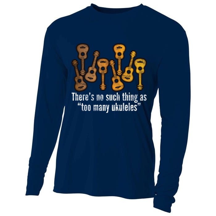 There's No Such Things As To Many Ukuleles Cooling Performance Long Sleeve Crew
