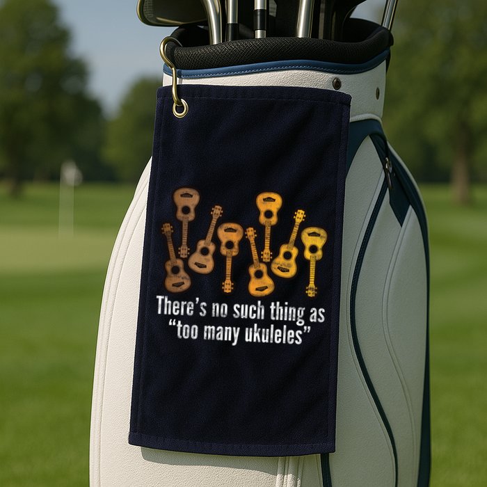 There's No Such Things As To Many Ukuleles Golf Towel