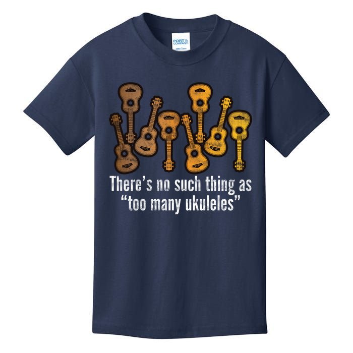 There's No Such Things As To Many Ukuleles Kids T-Shirt