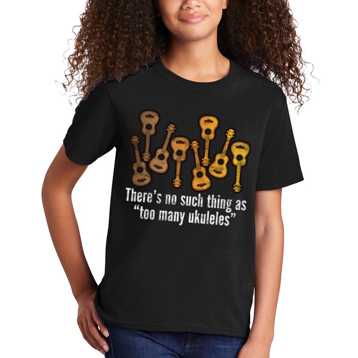 There's No Such Things As To Many Ukuleles Kids T-Shirt