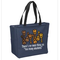 There's No Such Things As To Many Ukuleles Zip Tote Bag