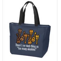 There's No Such Things As To Many Ukuleles Zip Tote Bag