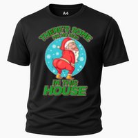 There's Some Ho Ho Hos In This House Twerking Santa Cooling Performance Crew T-Shirt