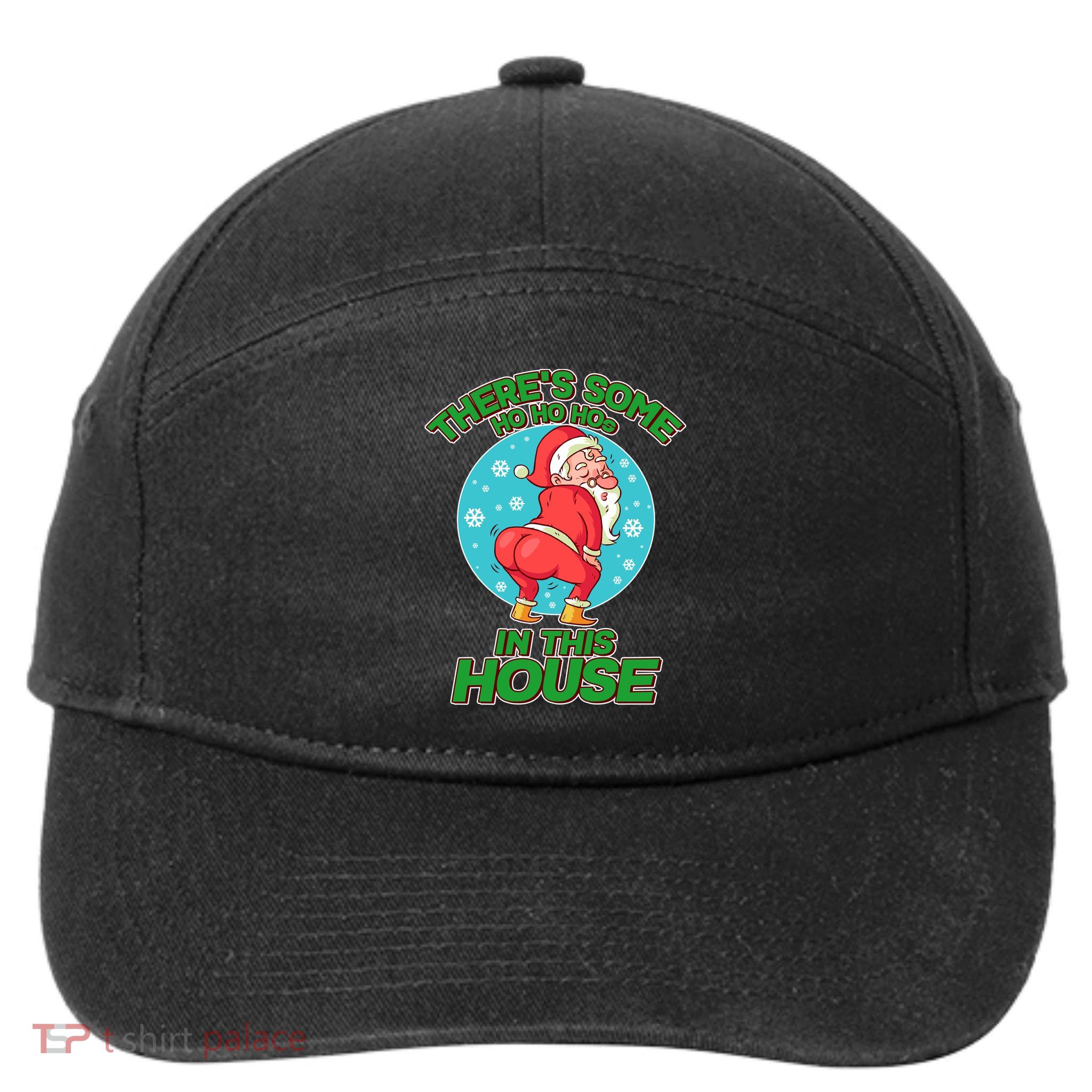 There's Some Ho Ho Hos In This House Twerking Santa 7-Panel Snapback Hat