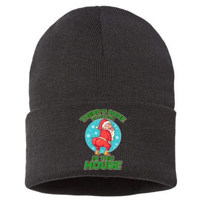 There's Some Ho Ho Hos In This House Twerking Santa Sustainable Knit Beanie