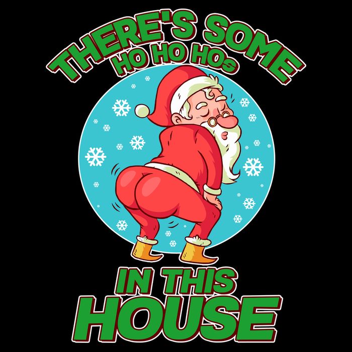 There's Some Ho Ho Hos In This House Twerking Santa Zip Tote Bag