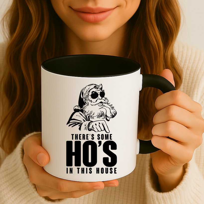 There's Some Ho's In This House Funny Vintage Christmas Mug