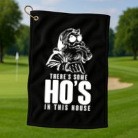 There's Some Ho's In This House Funny Vintage Christmas Golf Towel