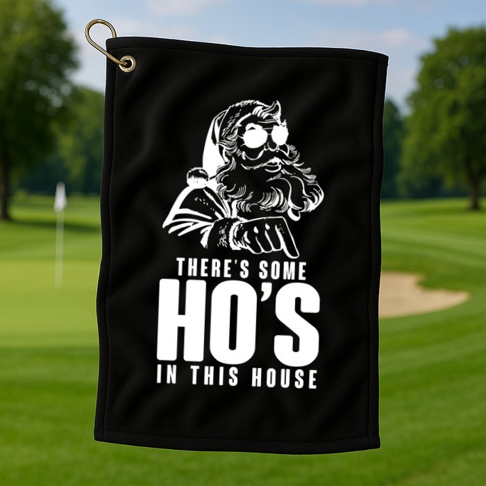 There's Some Ho's In This House Funny Vintage Christmas Golf Towel