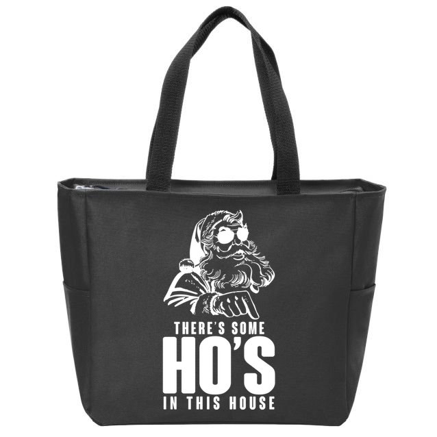 There's Some Ho's In This House Funny Vintage Christmas Zip Tote Bag