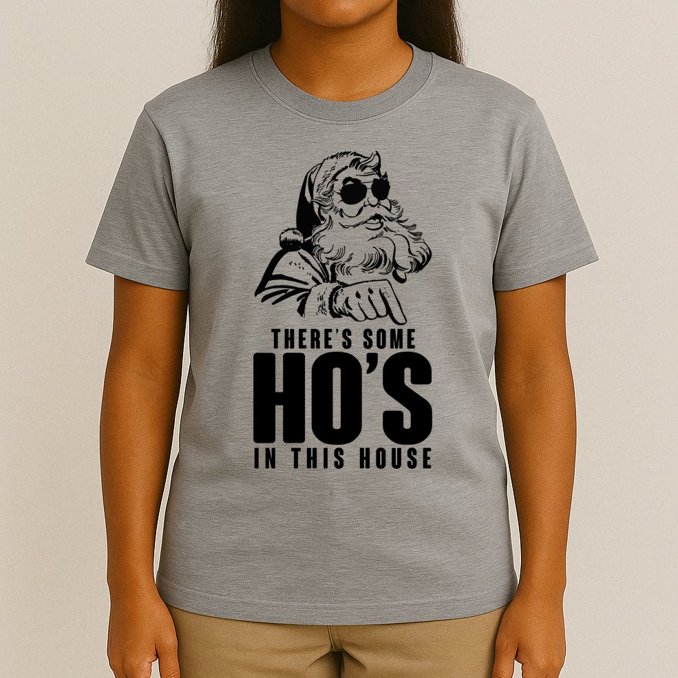There's Some Ho's In This House Funny Vintage Christmas T-Shirt