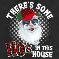 There's Some Ho's In This House Plaid Santa Adult Drive Performance Visor