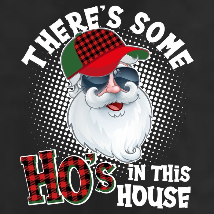 There's Some Ho's In This House Plaid Santa Adult Drive Performance Visor