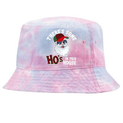 There's Some Ho's In This House Plaid Santa Tie-Dyed Bucket Hat