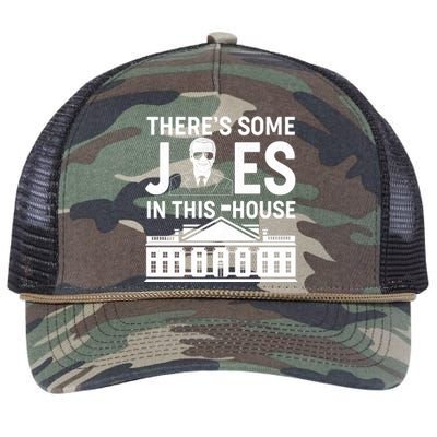 There's Some Joes In This White House President Joe Biden Retro Rope Trucker Hat Cap