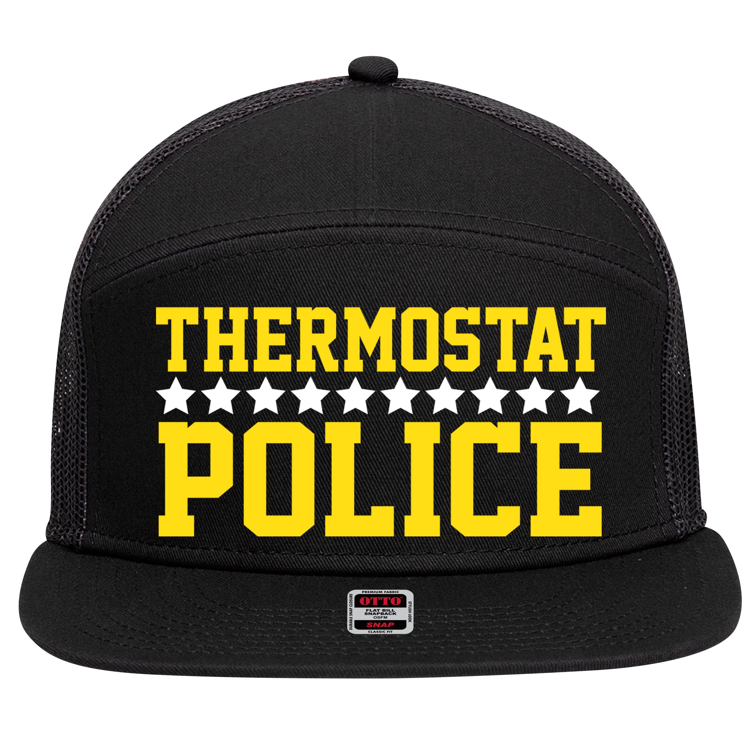 Thermostat Police 7 Panel Mesh Trucker Snapback Hat