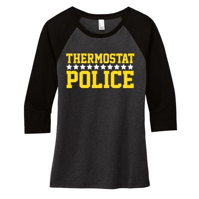 Thermostat Police Women's Tri-Blend 3/4-Sleeve Raglan Shirt