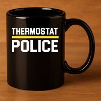 Thermostat Police Logo 11oz C Handle Ceramic Mug