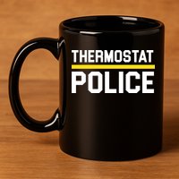 Thermostat Police Logo 11oz C Handle Ceramic Mug