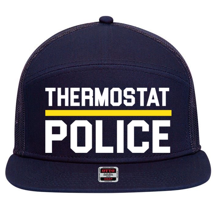 Thermostat Police Logo 7 Panel Mesh Trucker Snapback Hat