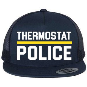 Thermostat Police Logo Flat Bill Trucker Hat