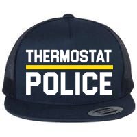 Thermostat Police Logo Flat Bill Trucker Hat