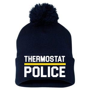 Thermostat Police Logo Pom Pom 12in Knit Beanie