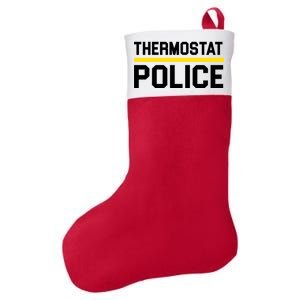 Thermostat Police Logo Felt Holiday Christmas Stocking