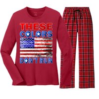 These Colors Don't Run Women's Long Sleeve Flannel Pajama Set 