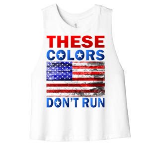 These Colors Don't Run Women's Racerback Cropped Tank