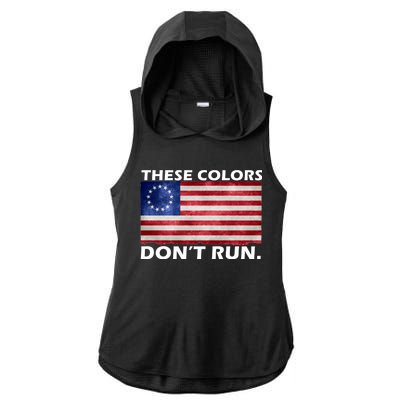 These Colors Don't Run Betsy Ross Flag Ladies PosiCharge Tri-Blend Wicking Draft Hoodie Tank