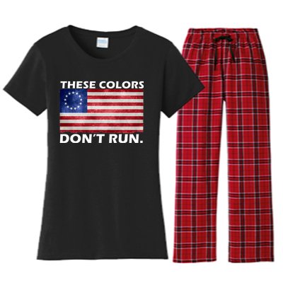 These Colors Don't Run Betsy Ross Flag Women's Flannel Pajama Set