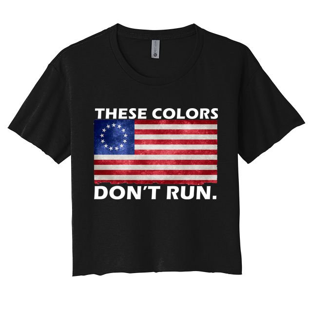 These Colors Don't Run Betsy Ross Flag Crop Top