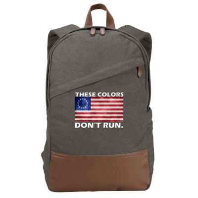 These Colors Don't Run Betsy Ross Flag Cotton Canvas Backpack