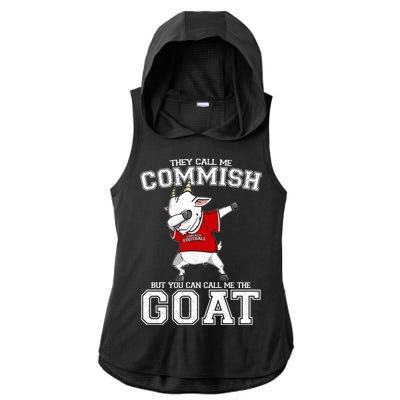 They Call Me Commish GOAT Ladies PosiCharge Tri-Blend Wicking Draft Hoodie Tank