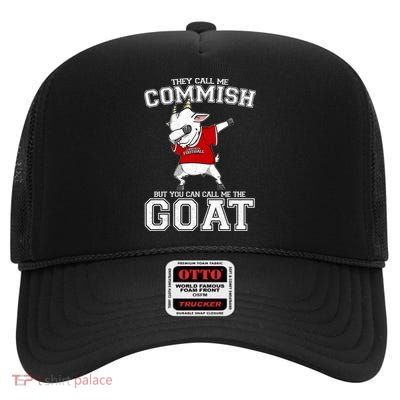 They Call Me Commish GOAT High Crown Mesh Back Trucker Hat